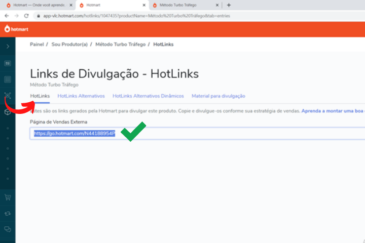 O que são Links de Divulgação (Hotlinks) e como compartilhá-los